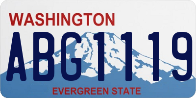 WA license plate ABG1119