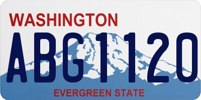 WA license plate ABG1120