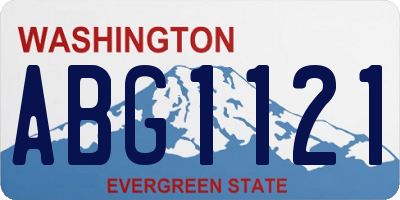 WA license plate ABG1121
