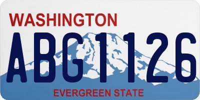 WA license plate ABG1126
