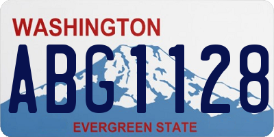 WA license plate ABG1128