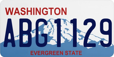 WA license plate ABG1129