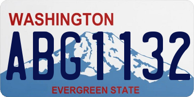 WA license plate ABG1132