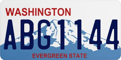 WA license plate ABG1144