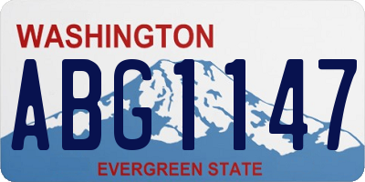 WA license plate ABG1147