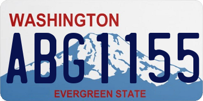 WA license plate ABG1155