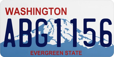 WA license plate ABG1156