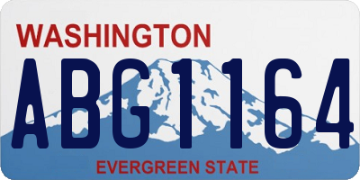WA license plate ABG1164