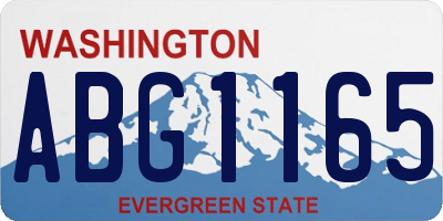 WA license plate ABG1165