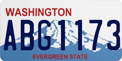 WA license plate ABG1173