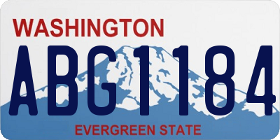 WA license plate ABG1184