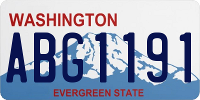 WA license plate ABG1191