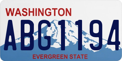 WA license plate ABG1194