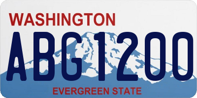 WA license plate ABG1200