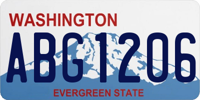 WA license plate ABG1206