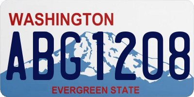 WA license plate ABG1208