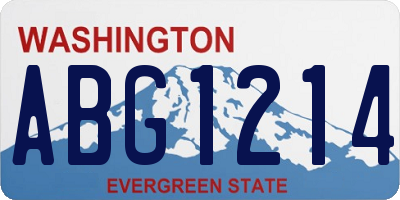 WA license plate ABG1214