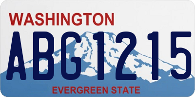WA license plate ABG1215