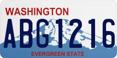 WA license plate ABG1216