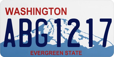 WA license plate ABG1217