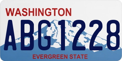 WA license plate ABG1228