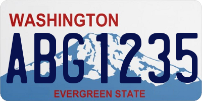WA license plate ABG1235