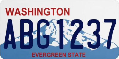 WA license plate ABG1237