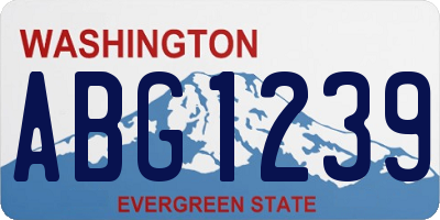 WA license plate ABG1239