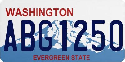 WA license plate ABG1250