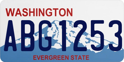 WA license plate ABG1253