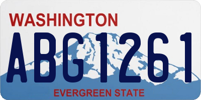 WA license plate ABG1261