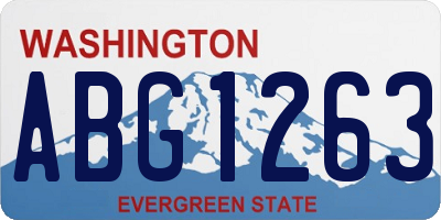 WA license plate ABG1263