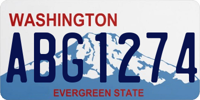 WA license plate ABG1274