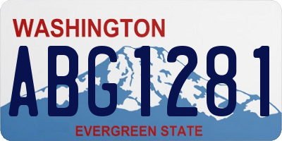 WA license plate ABG1281