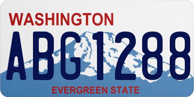WA license plate ABG1288