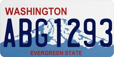 WA license plate ABG1293