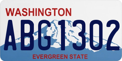 WA license plate ABG1302