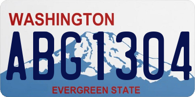 WA license plate ABG1304