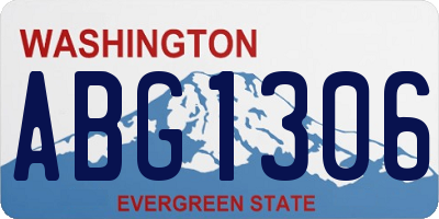 WA license plate ABG1306