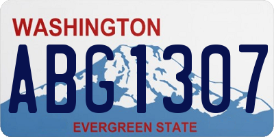 WA license plate ABG1307
