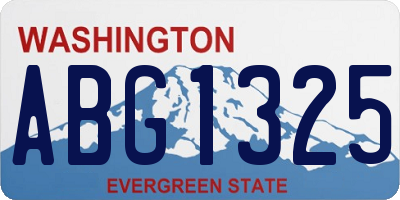 WA license plate ABG1325