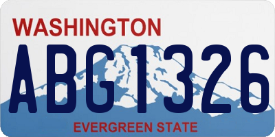 WA license plate ABG1326
