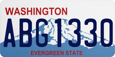 WA license plate ABG1330