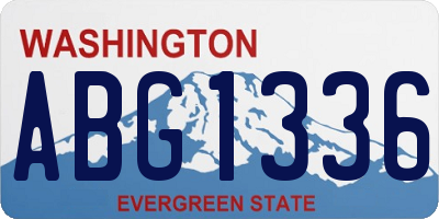WA license plate ABG1336