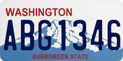 WA license plate ABG1346