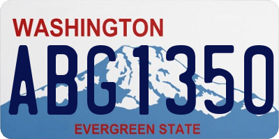 WA license plate ABG1350