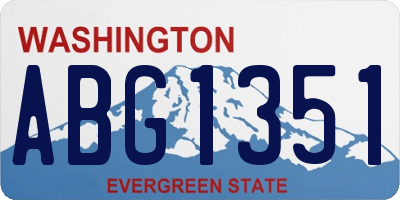 WA license plate ABG1351
