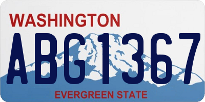 WA license plate ABG1367
