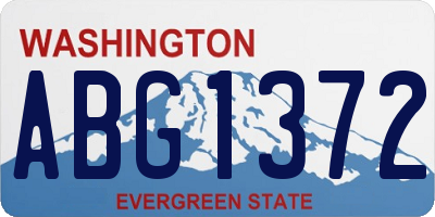 WA license plate ABG1372