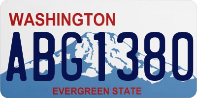 WA license plate ABG1380